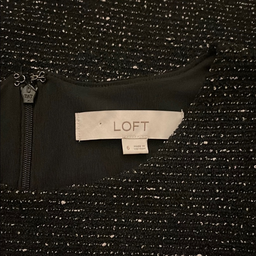 Loft women’s casual Black Dress size 6 - Picture 8 of 9